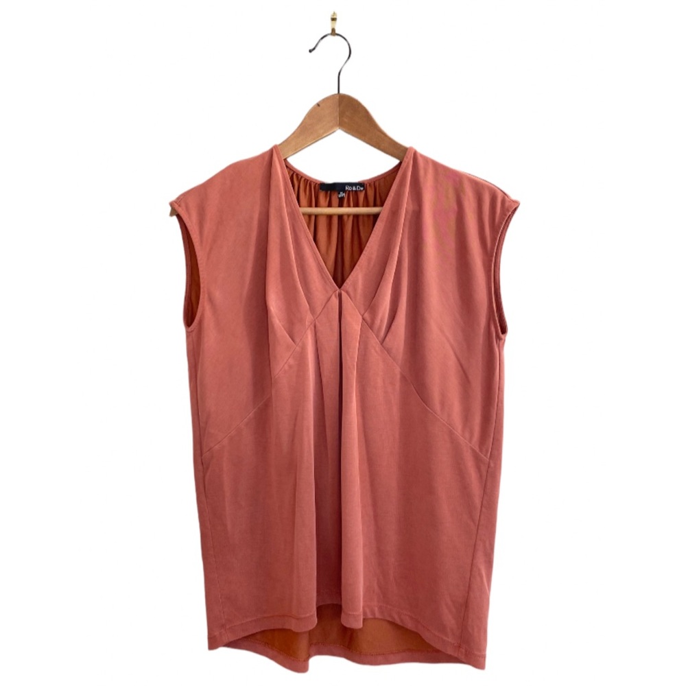 Anthropologie Ro & De Light Burnt Orange Top